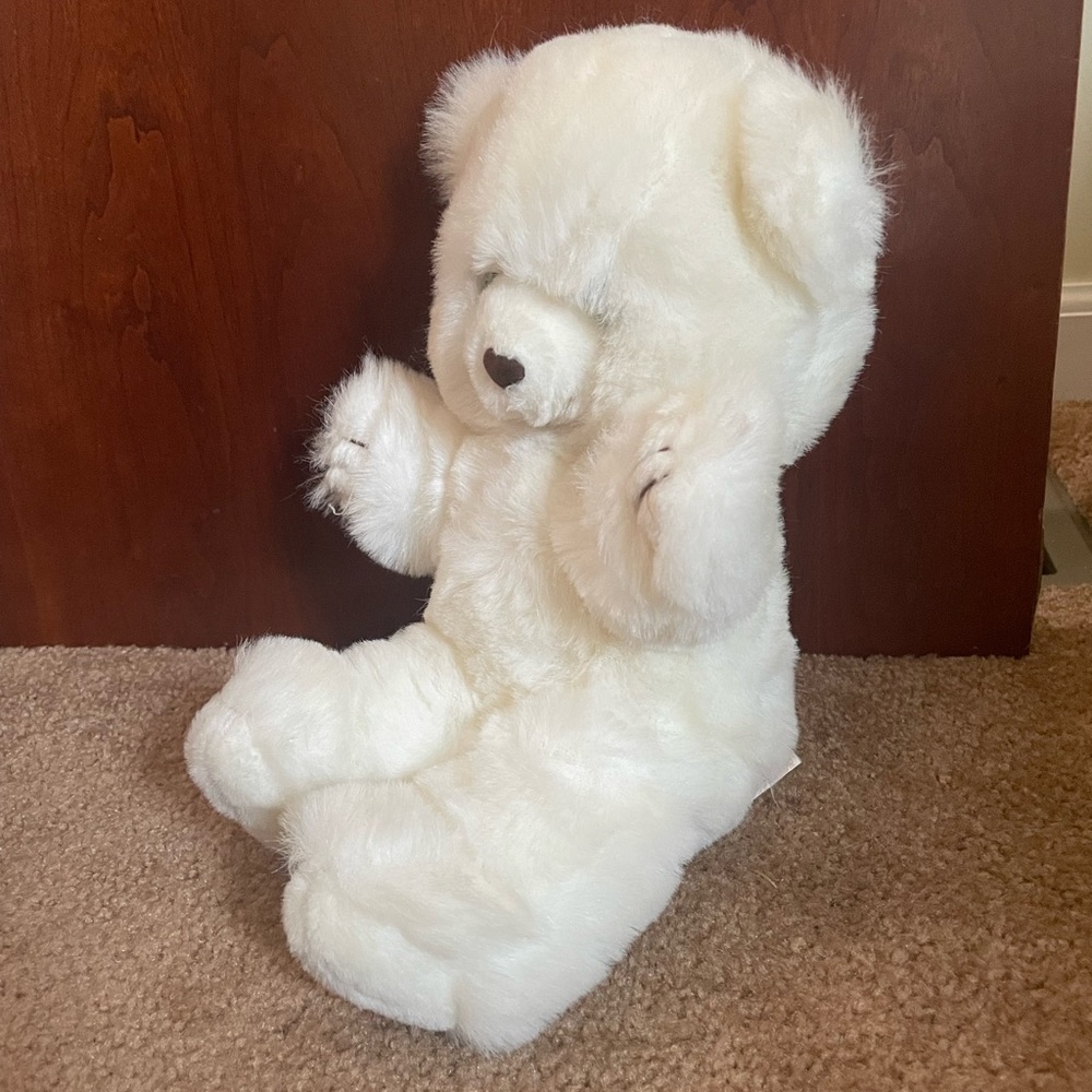 Fluffy white teddy bear